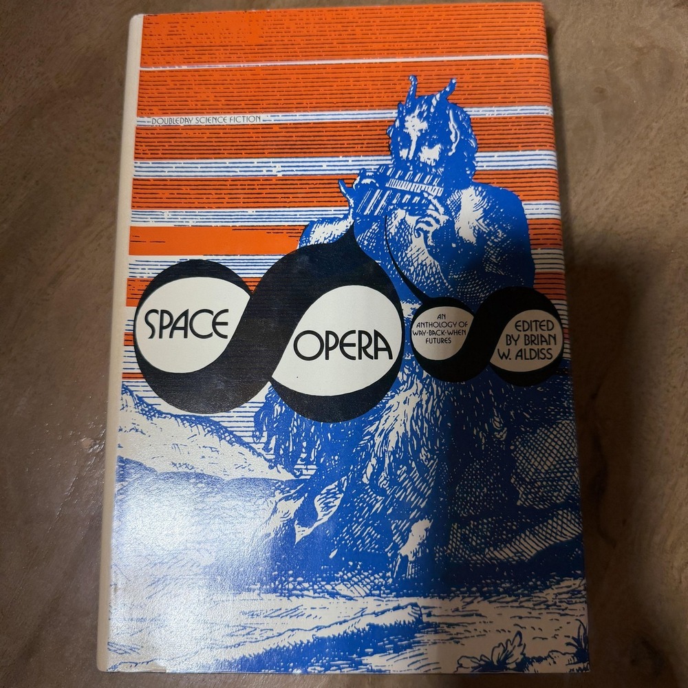 Vintage Space Opera Anthology Brian W Aldiss Doubleday Blue HC DJ Sci-Fi 1974